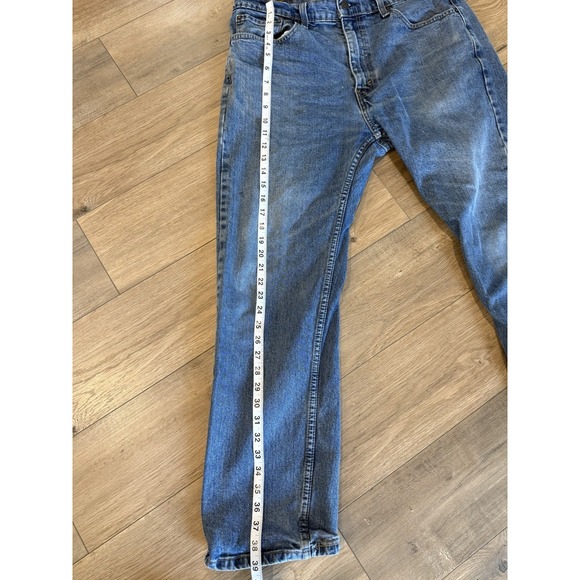 Levis 505 Jeans Mens 36x30 Blue Dark Wash Cotton Regular Fit Denim‎ Workwear - Picture 9 of 9